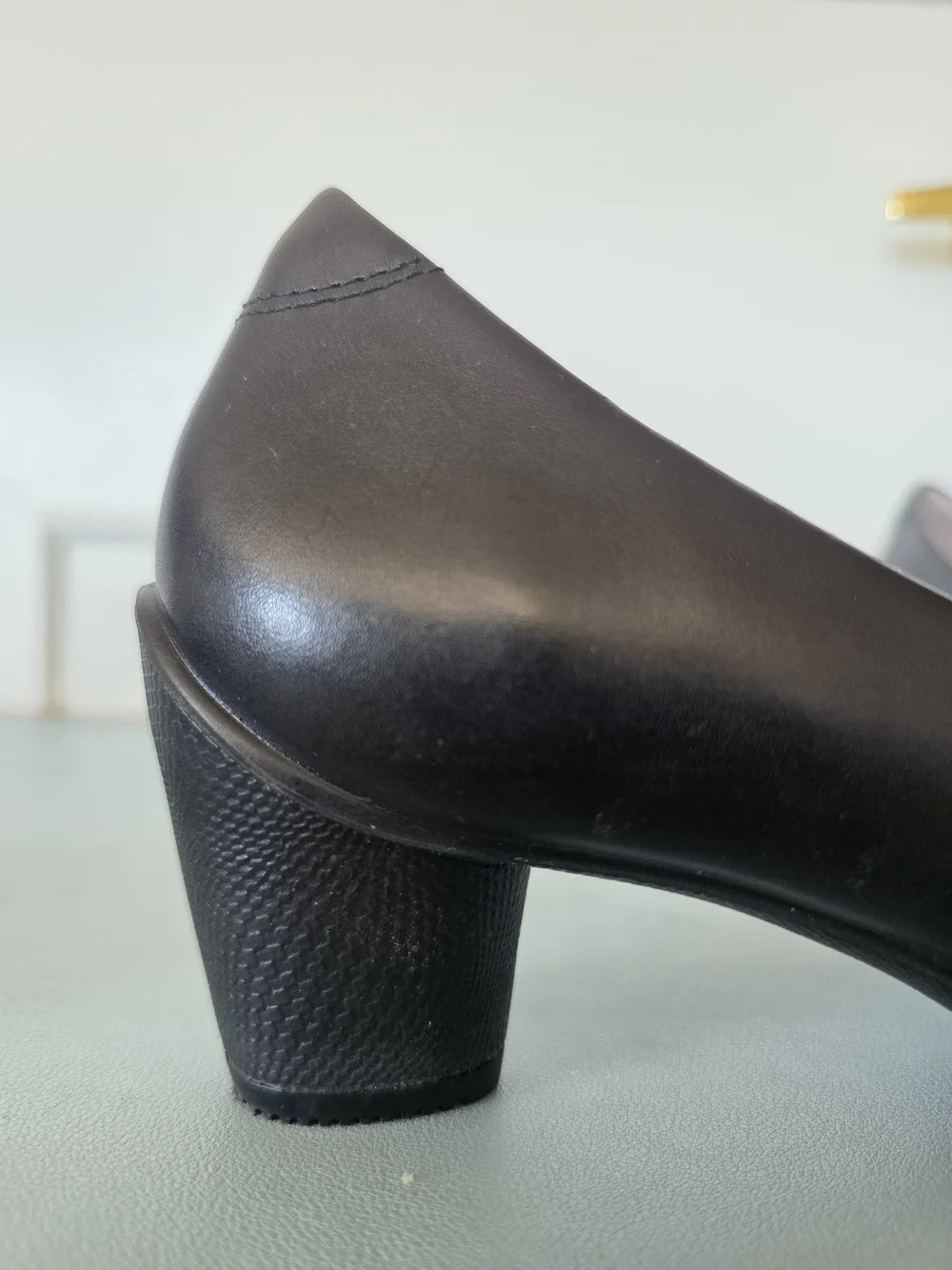 ECCO Dress Classic Black Leather Block Heel Pump; Size 37 Danish Design Comfort - Picture 3 of 9
